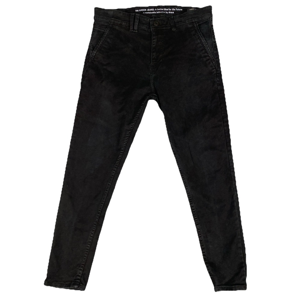 Max The Green Jeans Carrot Fit Sustainable‎ Skinny Chino Pants Mens 30 Black